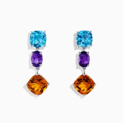 Earrings|Effy Jewelry Mosaic 925 Sterling Silver Multi Gemstone Earrings