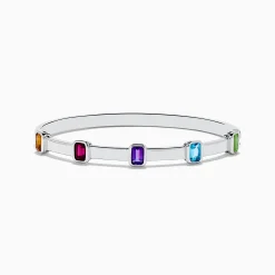 Bracelets|Effy Jewelry Mosaic 925 Sterling Silver Multicolor Gemstone Bangle