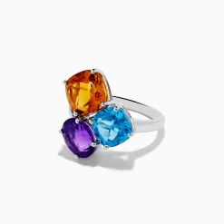 Rings|Effy Jewelry Mosaic 925 Sterling Silver Multi Gemstone Ring