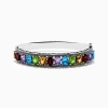 Bracelets|Effy Jewelry Mosaic 925 Sterling Silver Multi Color Gemstone Bangle