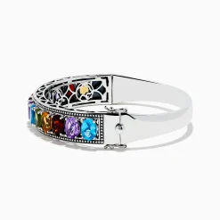 Bracelets|Effy Jewelry Mosaic 925 Sterling Silver Multi Color Gemstone Bangle