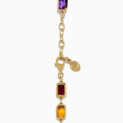 Bracelets|Effy Jewelry Mosaic 14K Yellow Gold Bezel Multi Color Gemstone Bracelet