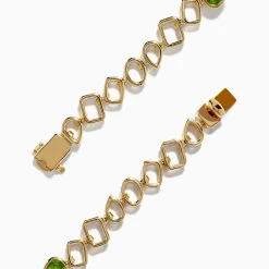 Bracelets|Effy Jewelry Mosaic 14K Yellow Gold Multi Gemstone Tennis Bracelet 11.70 TCW