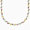Necklaces & Pendants|Effy Jewelry Mosaic 14K Yellow Gold Multi Color Gemstone and Diamond Necklace