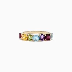 Rings|Effy Jewelry Mosaic 14K Yellow Gold Multi Gemstone Ring, 1.90 TCW