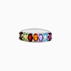 Rings|BH Multi Mosaic Sterling Silver Multi Gemstone Ring, 1.66 TCW