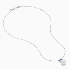 Necklaces & Pendants|Effy Jewelry Nahla 14K White Gold Fresh Water Pearl and Tanzanite Pendant