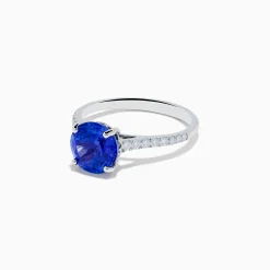 Rings|Effy Jewelry Nahla 14K White Gold Round Tanzanite and Diamond Ring