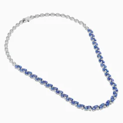 Necklaces & Pendants|Effy Jewelry Nahla 14K White Gold Tanzanite and Diamond Necklace