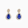 Earrings|Effy Jewelry Nahla 14K Yellow Gold Tanzanite and Diamond Drop Earrings