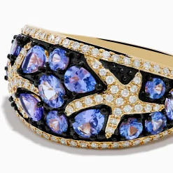 Rings|Effy Jewelry Nahla 14K Yellow Gold Tanzanite and Diamond Starfish Ring