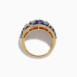 Rings|Effy Jewelry Nahla 14K Yellow Gold Tanzanite and Diamond Starfish Ring