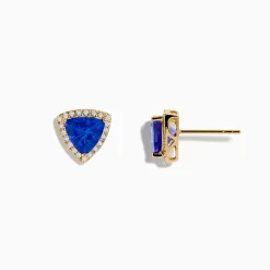 Earrings|Effy Jewelry Nahla Siri Effy 14K Yellow Gold Tanzanite and Diamond Earrings