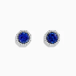 Earrings|Effy Jewelry Nahla Siri 14K Gold Octagon Cut Tanzanite and Diamond Earrngs