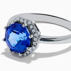 Rings|Effy Jewelry Nahla Siri 14K Gold Octagon Cut Tanzanite and Diamond Ring