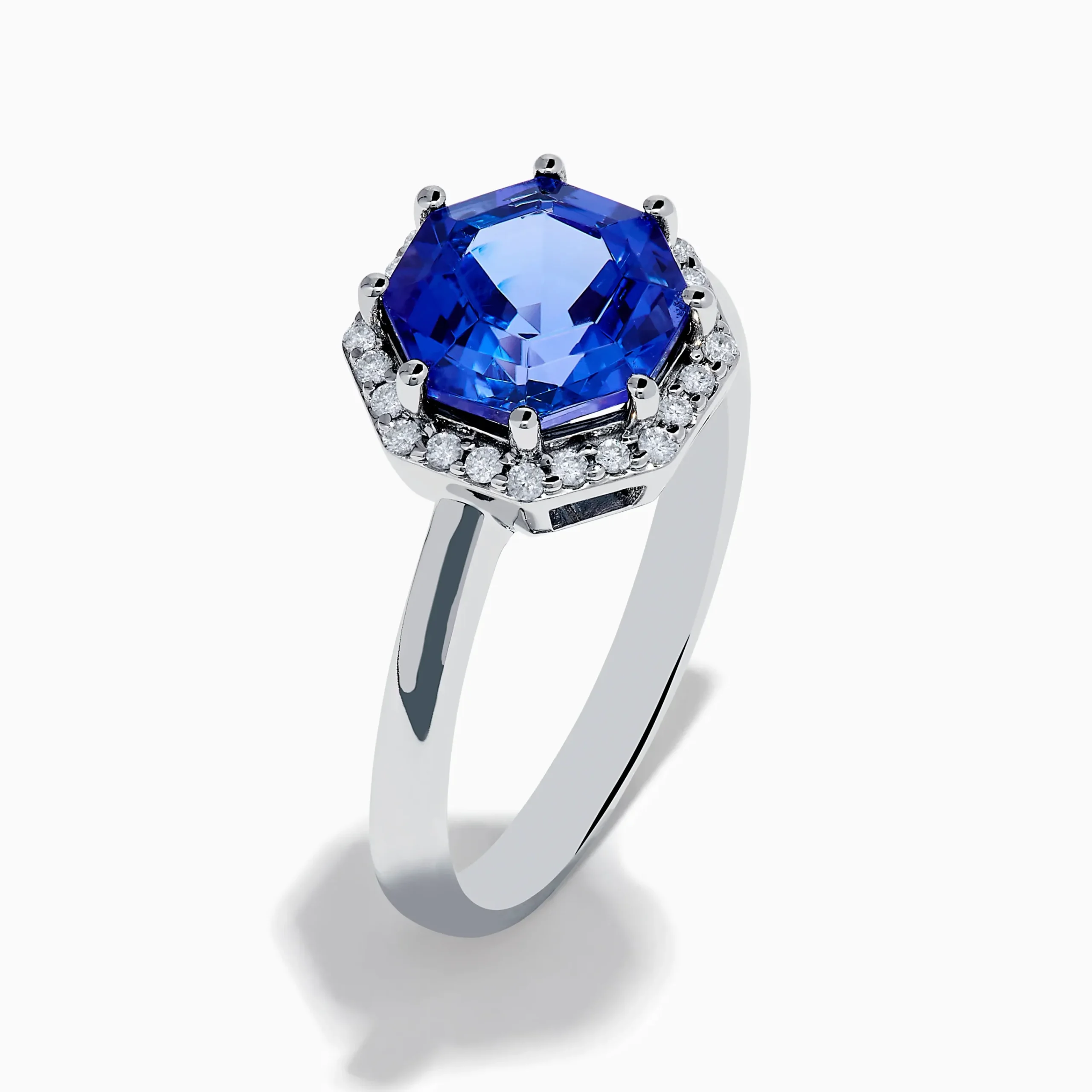 Rings|Effy Jewelry Nahla Siri 14K Gold Octagon Cut Tanzanite and Diamond Ring