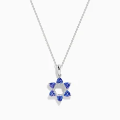 Necklaces & Pendants|BH Multi Nahla Siri 14k Gold Tanzanite and Diamond Star of David Pendant