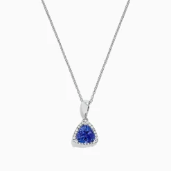 Necklaces & Pendants|BH Multi Nahla Siri 14K Gold Tanzanite and Diamond Pendant, 1.82 TCW