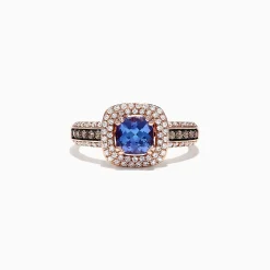 Rings|Effy Jewelry Nahla Siri 14K Rose Gold Tanzanite and Diamond Rings, 1.34 TCW