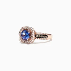 Rings|Effy Jewelry Nahla Siri 14K Rose Gold Tanzanite and Diamond Rings, 1.34 TCW