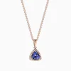 Necklaces & Pendants|BH Multi Nahla Siri 14K Rose Gold Tanzanite u0026 Diamond Pendant, 0.72 TCW