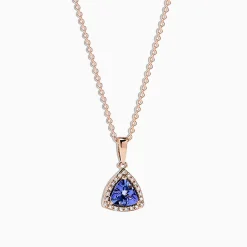 Necklaces & Pendants|BH Multi Nahla Siri 14K Rose Gold Tanzanite u0026 Diamond Pendant, 0.72 TCW