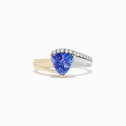 Rings|BH Multi Nahla Siri 14K 2-Tone Gold Tanzanite and Diamond Ring, 1.66 TCW