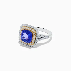Rings|Effy Jewelry Nahla Siri 14K Two Tone Gold Gold Tanzanite and Diamond Ring