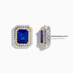 Earrings|Effy Jewelry Nahla Siri 14K Two Tone Gold Tanzanite and Diamond Earrings