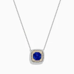 Necklaces & Pendants|Effy Jewelry Nahla Siri 14K Two Tone Gold Tanzanite and Diamond Necklace