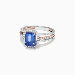Rings|Effy Jewelry Nahla Siri 14K White and Rose Gold Tanzanite and Diamond Ring, 1.80 TCW