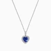 Necklaces & Pendants|Effy Jewelry Nahla Siri 14K White Gold Tanzanite and Diamond Heart Pendant, 2.32 TCW
