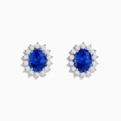 Earrings|Effy Jewelry Nahla Siri 14K White Gold Tanzanite and Diamond Earrings