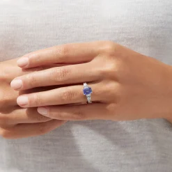 Rings|BH Multi Nahla Siri 14K White Gold Tanzanite and Diamond Ring, 1.51 TCW