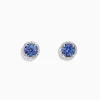 Earrings|Effy Jewelry Nahla Siri 14K White Gold Tanzanite and Diamond Stud Earrings, 1.91 TCW