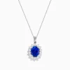 Necklaces & Pendants|Effy Jewelry Nahla Siri 14K White Gold Tanzanite and Diamond Pendant