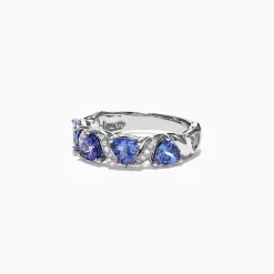 Rings|Effy Jewelry Nahla Siri 14K White Gold Tanzanite Diamond Ring, 1.58 TCW
