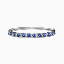 Bracelets|Effy Jewelry Nahla Siri 14K White Gold Tanzanite Diamond Bangle, 4.76 TCW