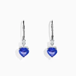 Earrings|Effy Jewelry Nahla Siri 14K White Gold Tanzanite and Diamond Leverback Earrings