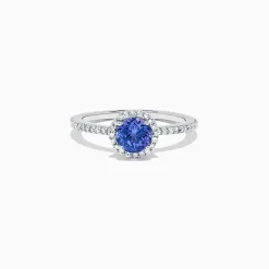 Rings|Effy Jewelry Nahla Siri 14K White Gold Tanzanite and Diamond Ring, 1.08 TCW