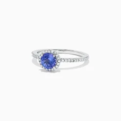 Rings|Effy Jewelry Nahla Siri 14K White Gold Tanzanite and Diamond Ring, 1.08 TCW
