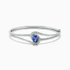 Bracelets|BH Multi Nahla Siri 14K White Gold Tanzanite and Diamond Bangle, 2.61 TCW