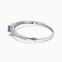 Bracelets|BH Multi Nahla Siri 14K White Gold Tanzanite and Diamond Bangle, 2.61 TCW