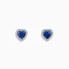 Earrings|Effy Jewelry Nahla Siri 14K White Gold Tanzanite and Diamond Heart Earrings, 1.51 TCW