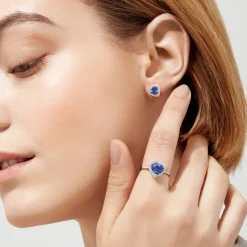 Rings|Effy Jewelry Nahla Siri 14K White Gold Tanzanite and Diamond Heart Ring, 2.38 TCW