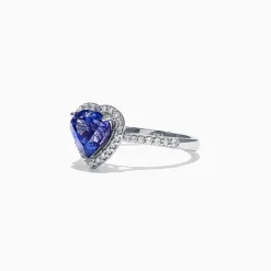 Rings|Effy Jewelry Nahla Siri 14K White Gold Tanzanite and Diamond Heart Ring, 2.38 TCW