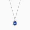 Necklaces & Pendants|Effy Jewelry Nahla Siri 14K White Gold Tanzanite and Diamond Pendant, 2.97 TCW