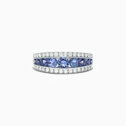 Rings|Effy Jewelry Nahla Siri 14K White Gold Tanzanite and Diamond Ring, 1.54 TCW