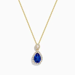 Necklaces & Pendants|Effy Jewelry Nahla Siri 14K Yellow Gold Tanzanite and Diamond Pendant