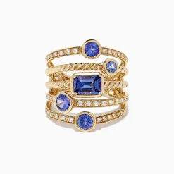 Rings|Effy Jewelry Nahla Siri 14K Yellow Gold Tanzanite and Diamond Ring, 2.26 TCW